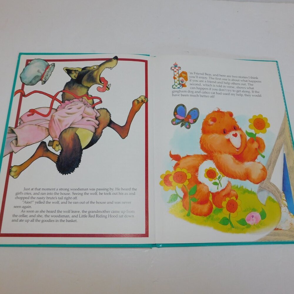 Vintage 1984 Care Bears Hard Cover Books Parker Brothers Set 2 Hugs Tugs Bedtime - Picture 9 of 10